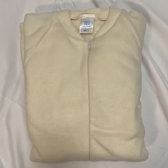 #1 - NWT - CREAM Adult Footed Pajamas - Picture 6 of 6